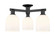 Arcadia Three Light Semi-Flush Mount in Matte Black (405|716-3F-BK-G558-6GWH)