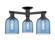 Arcadia Three Light Semi-Flush Mount in Matte Black (405|716-3F-BK-G558-6BL)