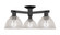 Arcadia Three Light Semi-Flush Mount in Matte Black (405|716-3F-BK-G422)