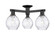 Arcadia Three Light Semi-Flush Mount in Matte Black (405|716-3F-BK-G362)