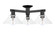 Arcadia Three Light Semi-Flush Mount in Matte Black (405|716-3F-BK-G132)