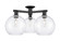 Arcadia Three Light Semi-Flush Mount in Matte Black (405|716-3F-BK-G122-10)
