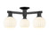 Arcadia Three Light Semi-Flush Mount in Matte Black (405|716-3F-BK-G1217-6WV)