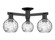 Arcadia Three Light Semi-Flush Mount in Matte Black (405|716-3F-BK-G1215-6)