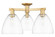 Arcadia Three Light Semi-Flush Mount in Brushed Brass (405|716-3F-BB-GBD-92)
