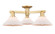 Arcadia Three Light Semi-Flush Mount in Brushed Brass (405|716-3F-BB-G131)