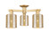 Arcadia Three Light Semi-Flush Mount in Brushed Brass (405|716-3F-BB-G116)
