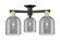 Arcadia Three Light Semi-Flush Mount in Black Antique Brass (405|716-3F-BAB-G558-6SM)