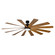 Windflower 80'' Ceiling Fan in Matte Black/Distressed Koa (441|FR-W1815-80L-MB/DK)