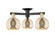 Arcadia Three Light Semi-Flush Mount in Black Antique Brass (405|716-3F-BAB-G128-6)