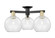 Arcadia Three Light Semi-Flush Mount in Black Antique Brass (405|716-3F-BAB-G122-8)