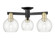 Arcadia Three Light Semi-Flush Mount in Black Antique Brass (405|716-3F-BAB-G122-6)