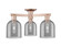 Arcadia Three Light Semi-Flush Mount in Antique Copper (405|716-3F-AC-G558-6SM)