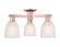 Arcadia Three Light Semi-Flush Mount in Antique Copper (405|716-3F-AC-G441)