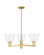 Arcadia Three Light Pendant in Satin Gold (405|716-3CR-SG-GBD-752)