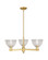 Arcadia Three Light Pendant in Satin Gold (405|716-3CR-SG-G422)
