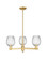 Arcadia Three Light Pendant in Satin Gold (405|716-3CR-SG-G292)