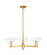 Arcadia Three Light Pendant in Satin Gold (405|716-3CR-SG-G132)