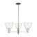 Arcadia Three Light Pendant in Polished Nickel (405|716-3CR-PN-GBD-754)