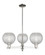 Arcadia Three Light Pendant in Polished Nickel (405|716-3CR-PN-G122C-8CL)