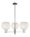 Arcadia Three Light Pendant in Polished Nickel (405|716-3CR-PN-G1216-8WM)