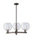 Arcadia Three Light Pendant in Oil Rubbed Bronze (405|716-3CR-OB-G124-8)