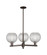 Arcadia Three Light Pendant in Oil Rubbed Bronze (405|716-3CR-OB-G122C-8CL)
