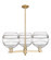 Arcadia Three Light Pendant in Champagne Bronze (405|716-3CR-CB-G556-10CL)