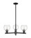 Arcadia Three Light Pendant in Matte Black (405|716-3CR-BK-G122-6)