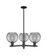 Arcadia Three Light Pendant in Matte Black (405|716-3CR-BK-G1213-8SM)
