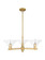 Arcadia Three Light Pendant in Brushed Brass (405|716-3CR-BB-G132)