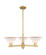 Arcadia Three Light Pendant in Brushed Brass (405|716-3CR-BB-G131)