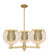Arcadia Three Light Pendant in Brushed Brass (405|716-3CR-BB-G128-10)