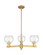 Arcadia Three Light Pendant in Brushed Brass (405|716-3CR-BB-G124-6)