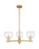 Arcadia Three Light Pendant in Brushed Brass (405|716-3CR-BB-G122-6)