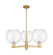 Arcadia Three Light Pendant in Brushed Brass (405|716-3CR-BB-G122-10)