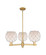 Arcadia Three Light Pendant in Brushed Brass (405|716-3CR-BB-G121-8RW)