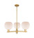 Arcadia Three Light Pendant in Brushed Brass (405|716-3CR-BB-G121-8)