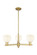 Arcadia Three Light Pendant in Brushed Brass (405|716-3CR-BB-G1217-6WV)