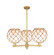 Arcadia Three Light Pendant in Brushed Brass (405|716-3CR-BB-G121-10RB)