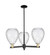 Arcadia Three Light Pendant in Black Antique Brass (405|716-3CR-BAB-G372)
