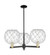 Arcadia Three Light Pendant in Black Antique Brass (405|716-3CR-BAB-G122-10RW)