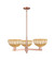 Arcadia Three Light Pendant in Antique Copper (405|716-3CR-AC-NBD2-9-NAT)