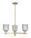 Arcadia Three Light Pendant in Antique Brass (405|716-3CR-AB-G257)