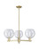 Arcadia Three Light Pendant in Antique Brass (405|716-3CR-AB-G124-8)