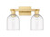 Arcadia Two Light Bath Vanity in Satin Gold (405|716-2W-SG-G558-6CL)