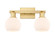 Arcadia Two Light Bath Vanity in Satin Gold (405|716-2W-SG-G121-6)