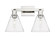 Arcadia Two Light Bath Vanity in Polished Nickel (405|716-2W-PN-GBC-84)