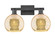 Arcadia Two Light Bath Vanity in Matte Black (405|716-2W-BK-G128-8)