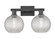 Arcadia Two Light Bath Vanity in Matte Black (405|716-2W-BK-G122C-8CL)